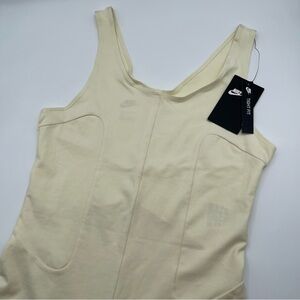 Nike Women's Tight Fit Icon Clash Romper Large NWT Coconut Milk Leotard Size S